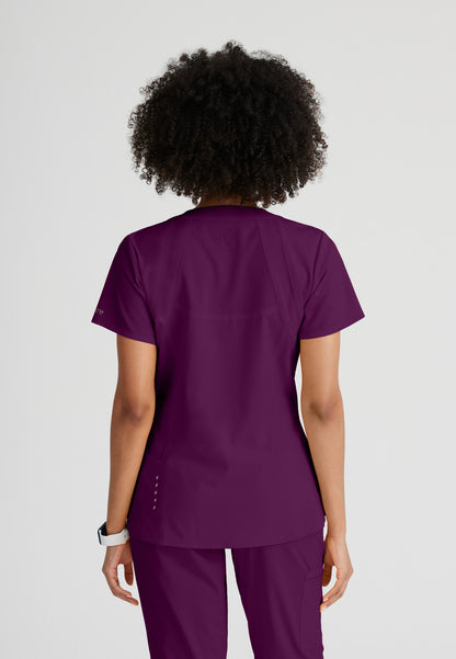 Women's Racer 4-Pocket Scrub Top 5105