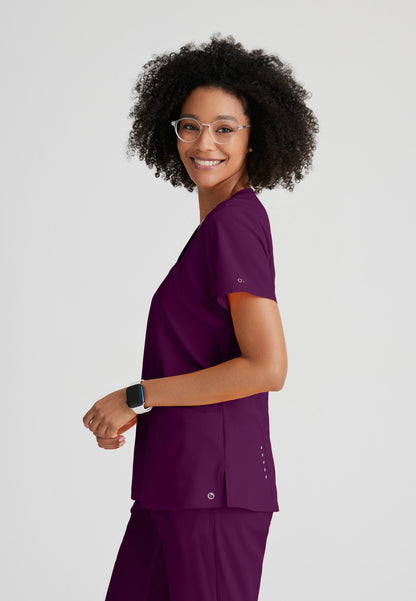 Women's Racer 4-Pocket Scrub Top 5105