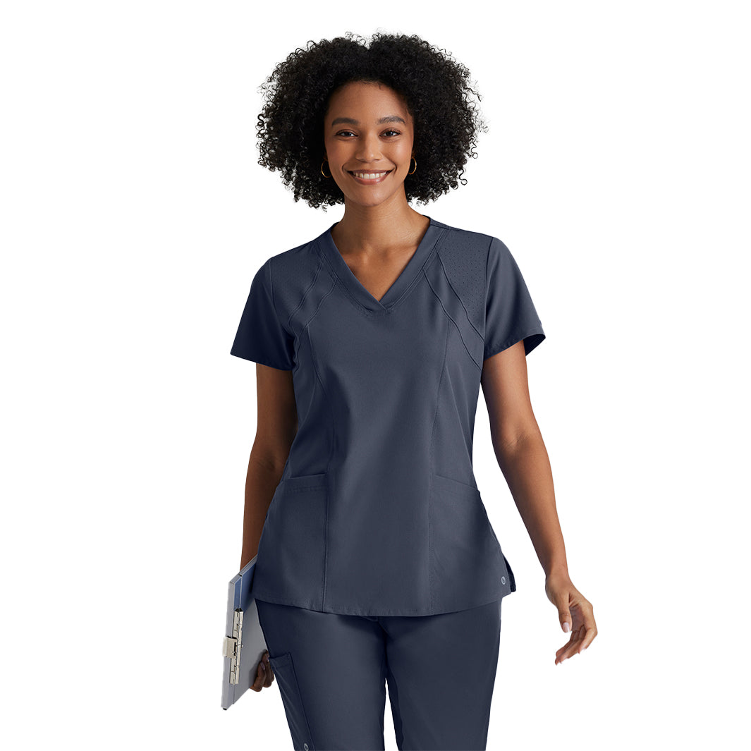 Women's Racer 4-Pocket V-Neck Top (5105)