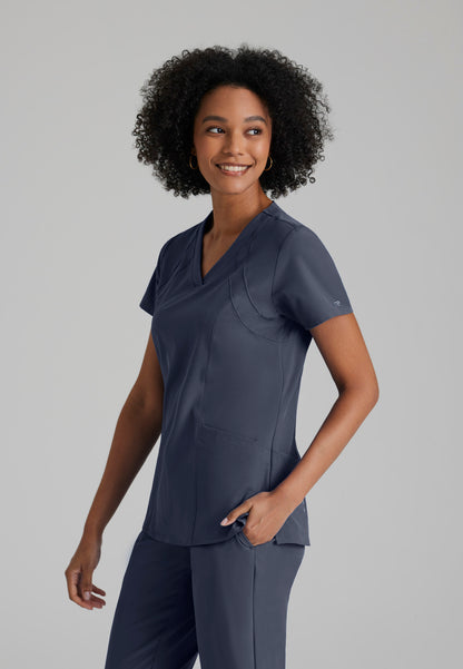 Women's Racer 4-Pocket V-Neck Top (5105)