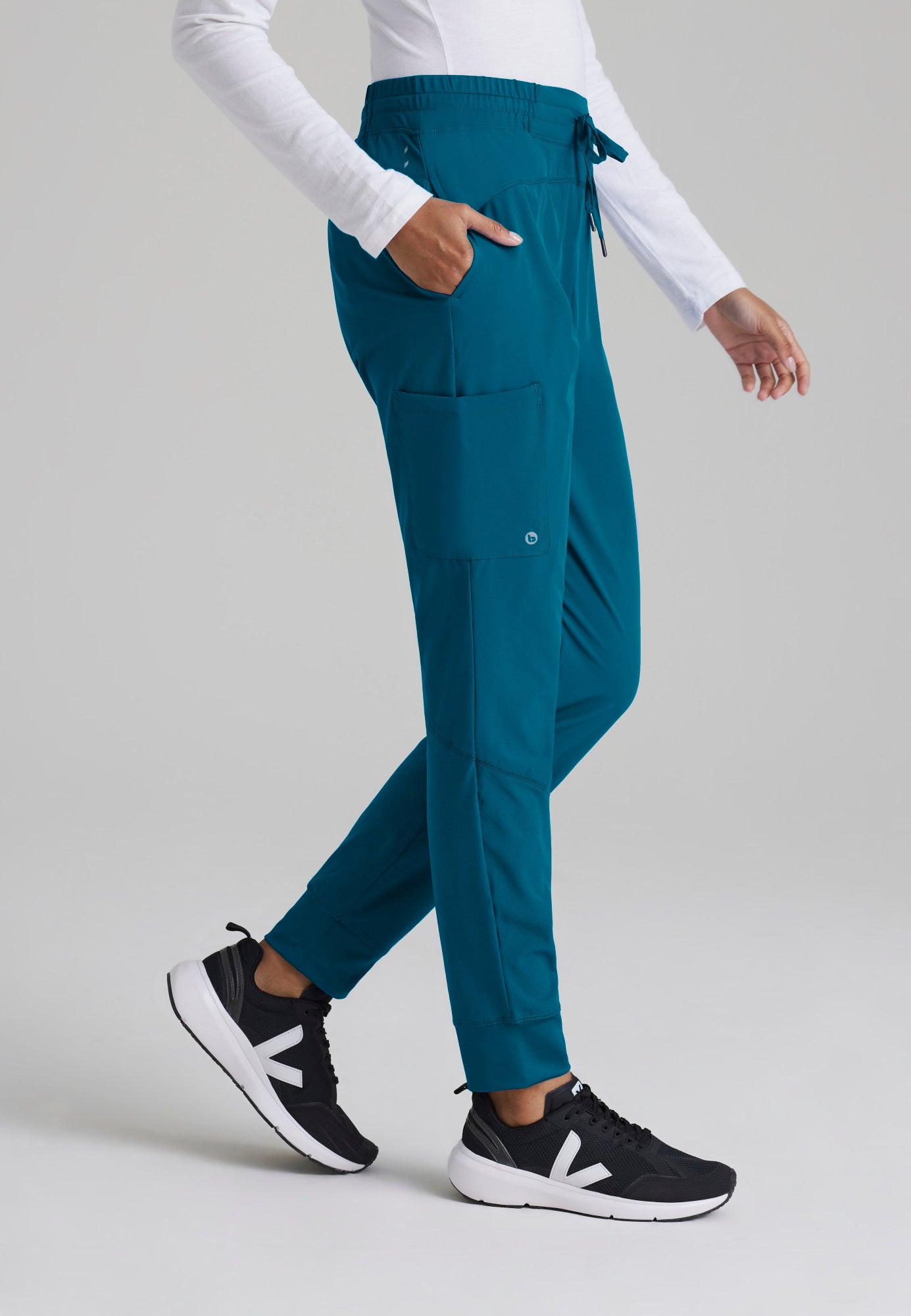 Women's Boost 3-Pocket Mid-Rise Lightweight Scrub Jogger (BOP513)