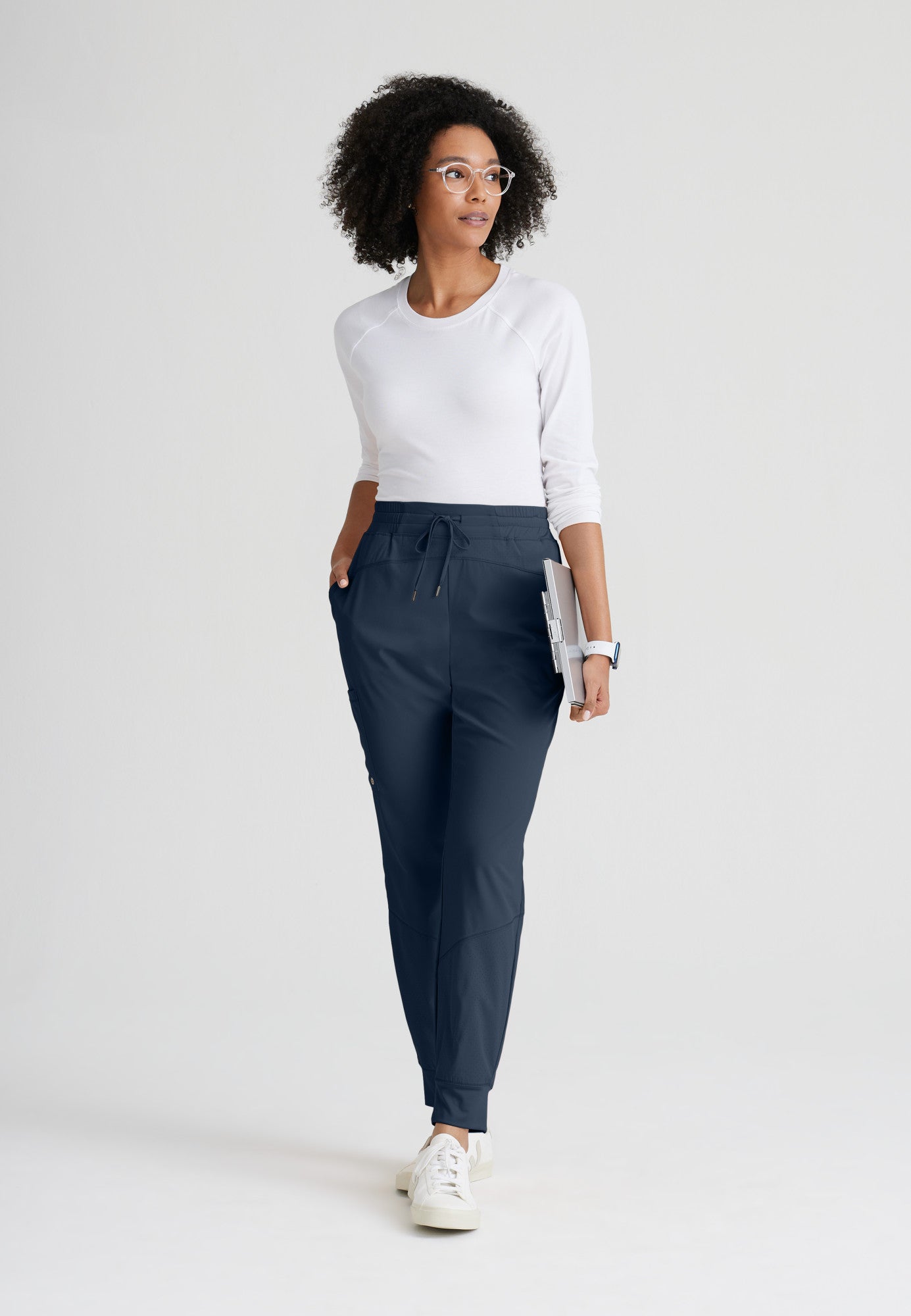 Women's Boost 3-Pocket Mid-Rise Lightweight Scrub Jogger (BOP513)