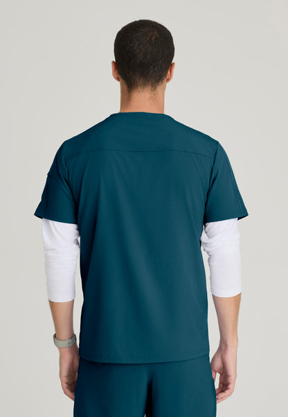 Men's Velocity 2 Pocket Ribbed V-neck Top (BOT195)