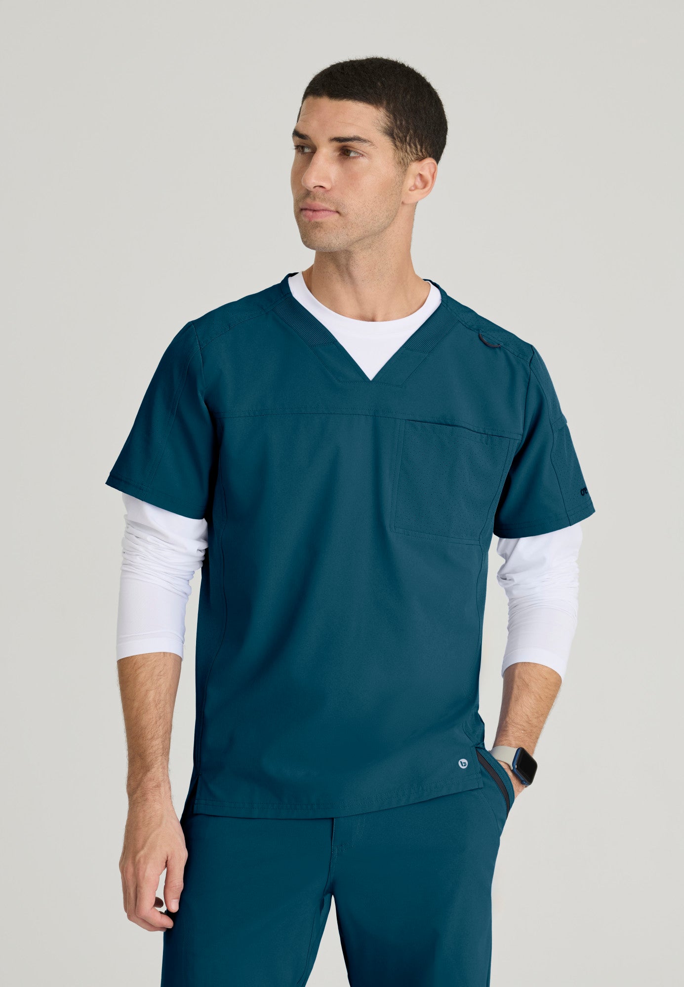 Men's Velocity 2 Pocket Ribbed V-neck Top (BOT195)