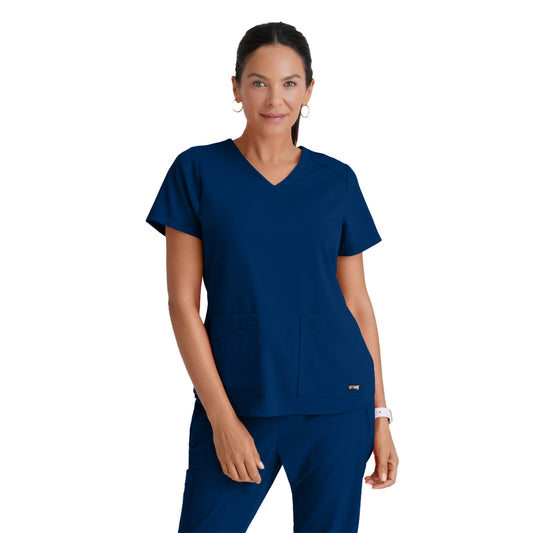 Women's Emma 4-Pocket V-Neck Pocket Scrub Top (GRST011)
