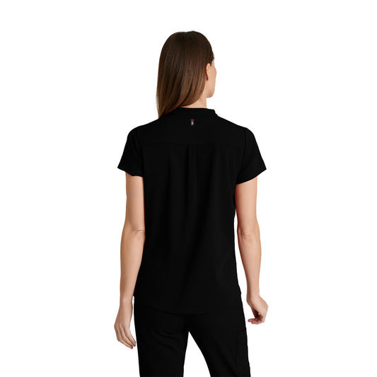 Women's 2 Pocket Banded Collar Top GRST230