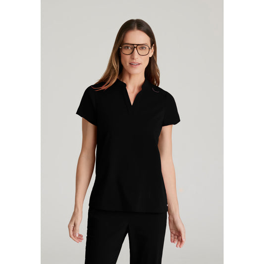 Women's 2 Pocket Banded Collar Top (GRST230)