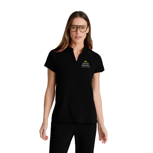 Women's 2 Pocket Banded Collar Top GRST230