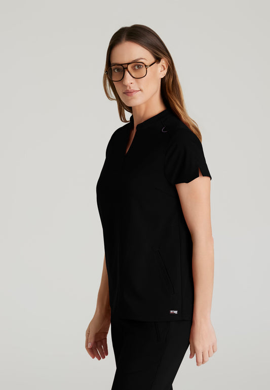 Women's 2 Pocket Banded Collar Top (GRST230)