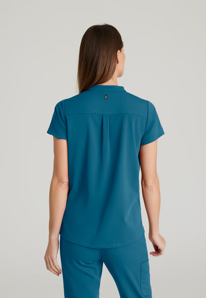 Women's 2 Pocket Banded Collar Top (GRST230)