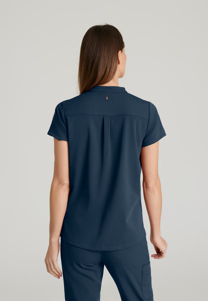 Women's 2 Pocket Banded Collar Top (GRST230)