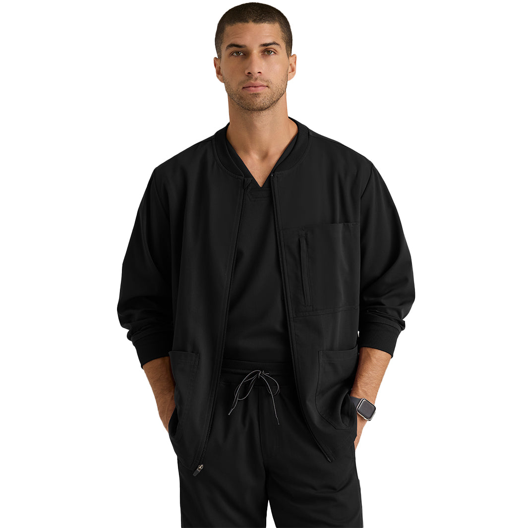 Men's React 5-Pocket Crewneck Warmup Scrub Jacket (GRSW871)