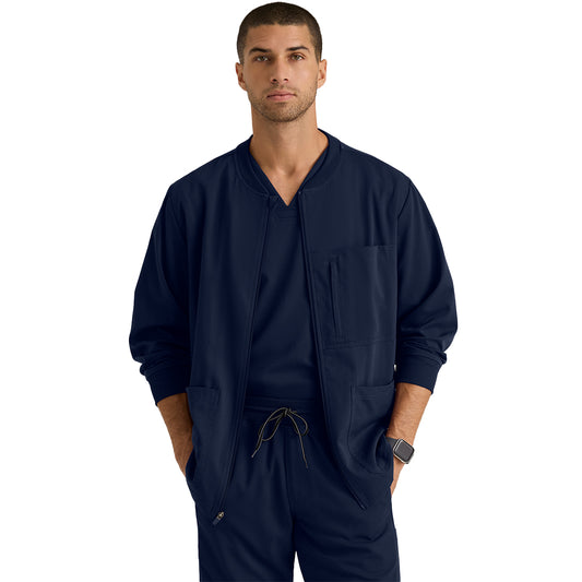 Men's React 5-Pocket Crewneck Warmup Scrub Jacket (GRSW871)