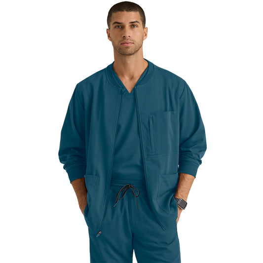 Men's React 5-Pocket Crewneck Warmup Scrub Jacket (GRSW871)
