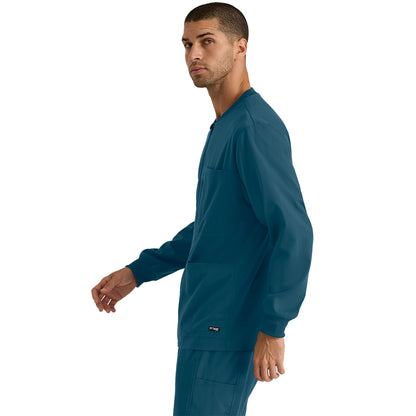 Men's React 5-Pocket Crewneck Warmup Scrub Jacket (GRSW871)