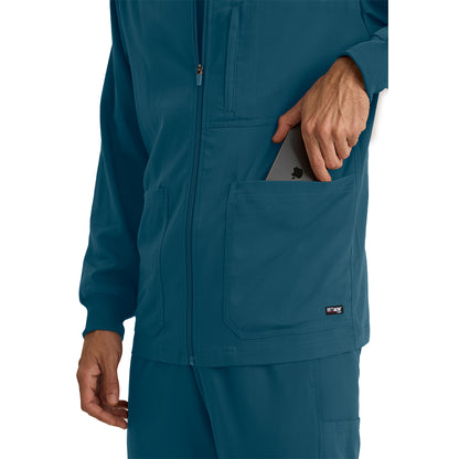 Men's React 5-Pocket Crewneck Warmup Scrub Jacket (GRSW871)