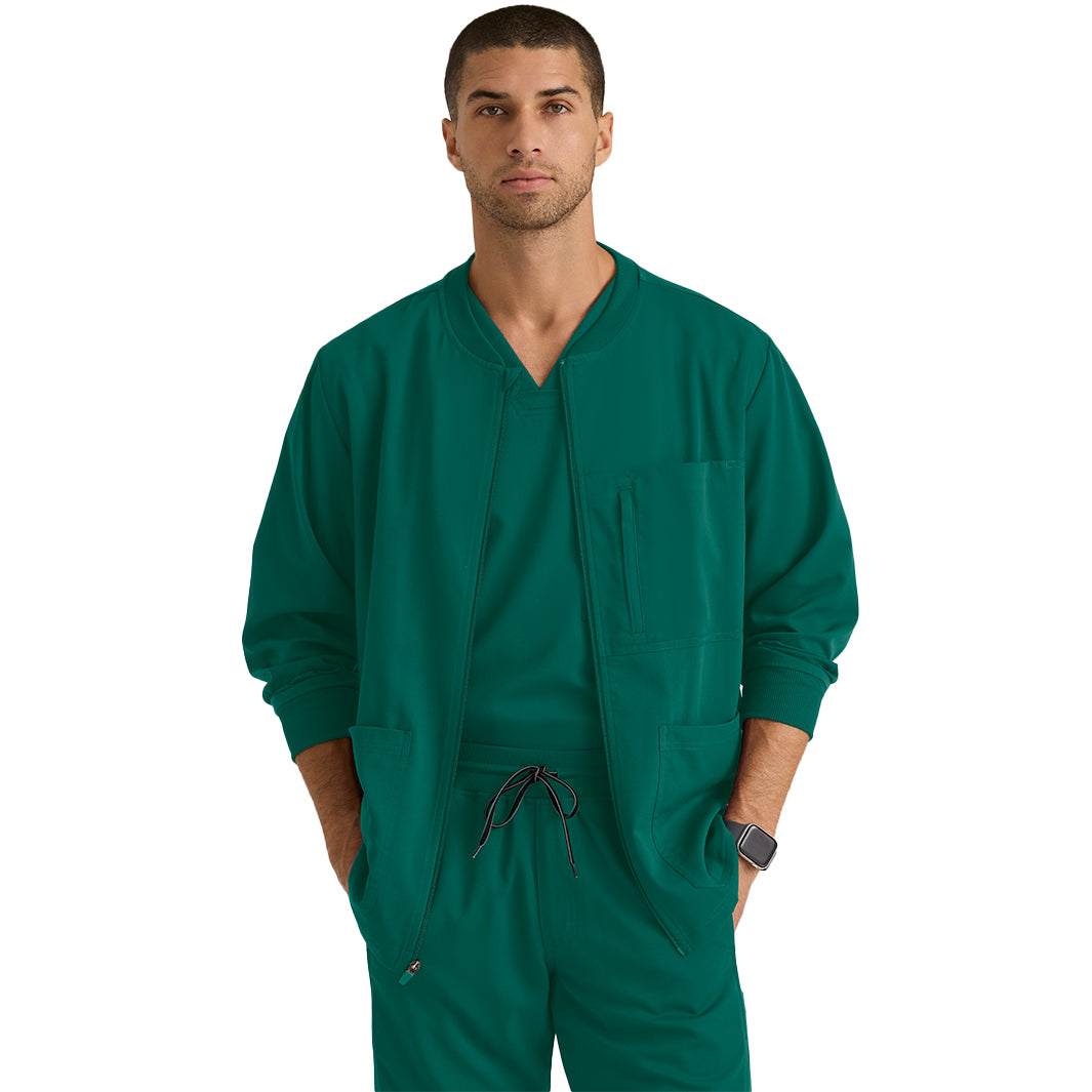 Men's React 5-Pocket Crewneck Warmup Scrub Jacket (GRSW871)