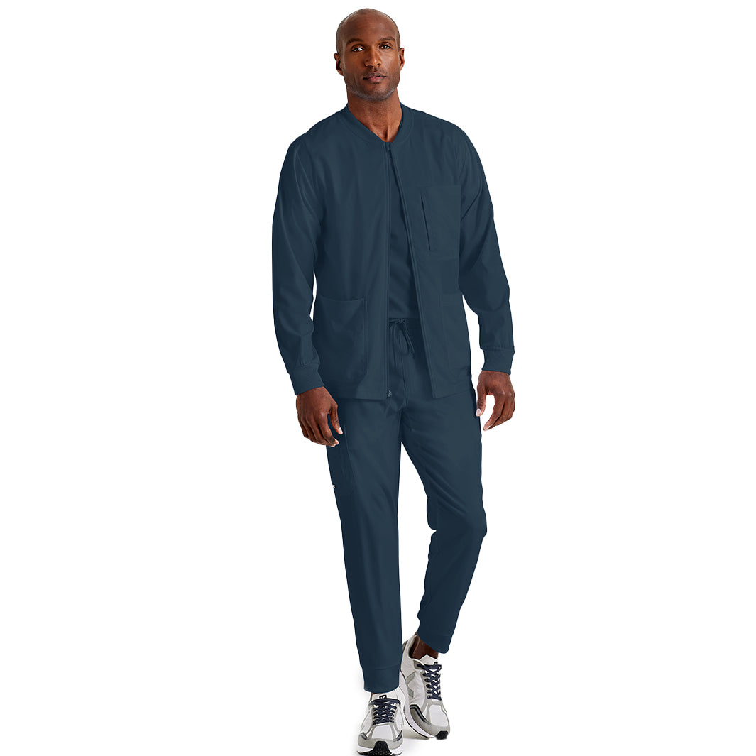 Men's React 5-Pocket Crewneck Warmup Scrub Jacket (GRSW871)