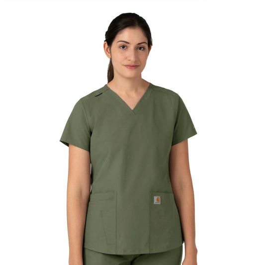 Women's Force Essentials V-Neck Scrub Top C12113