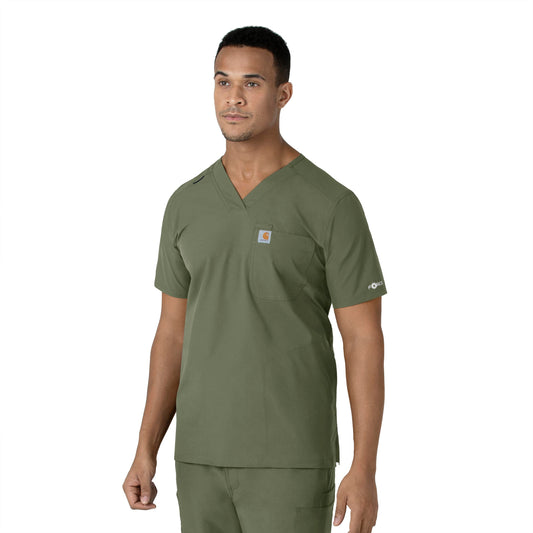 Men's V-Neck Shirttail Top C16113