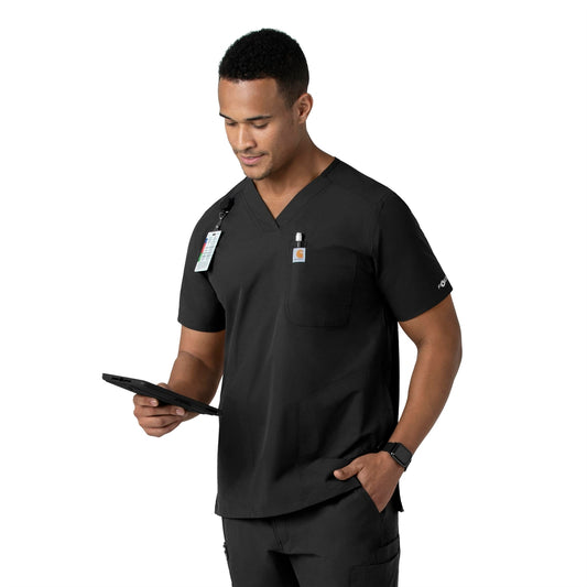 Men's V-Neck Shirttail Top C16113