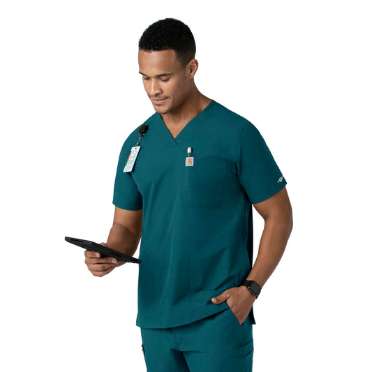 Men's V-Neck Shirttail Top C16113
