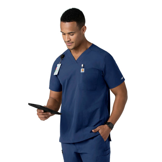 Men's V-Neck Shirttail Top C16113