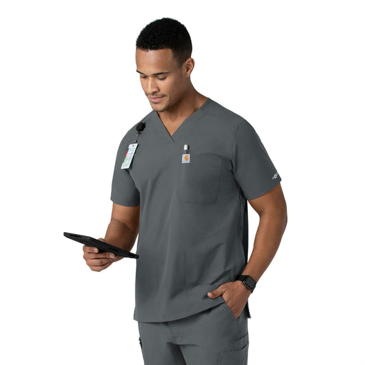 Men's V-Neck Shirttail Top C16113