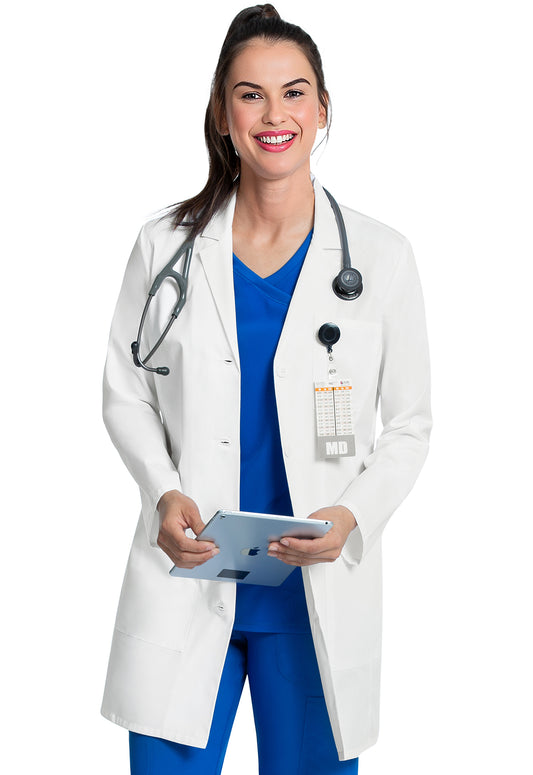 Women's Lab Coat in White CK452