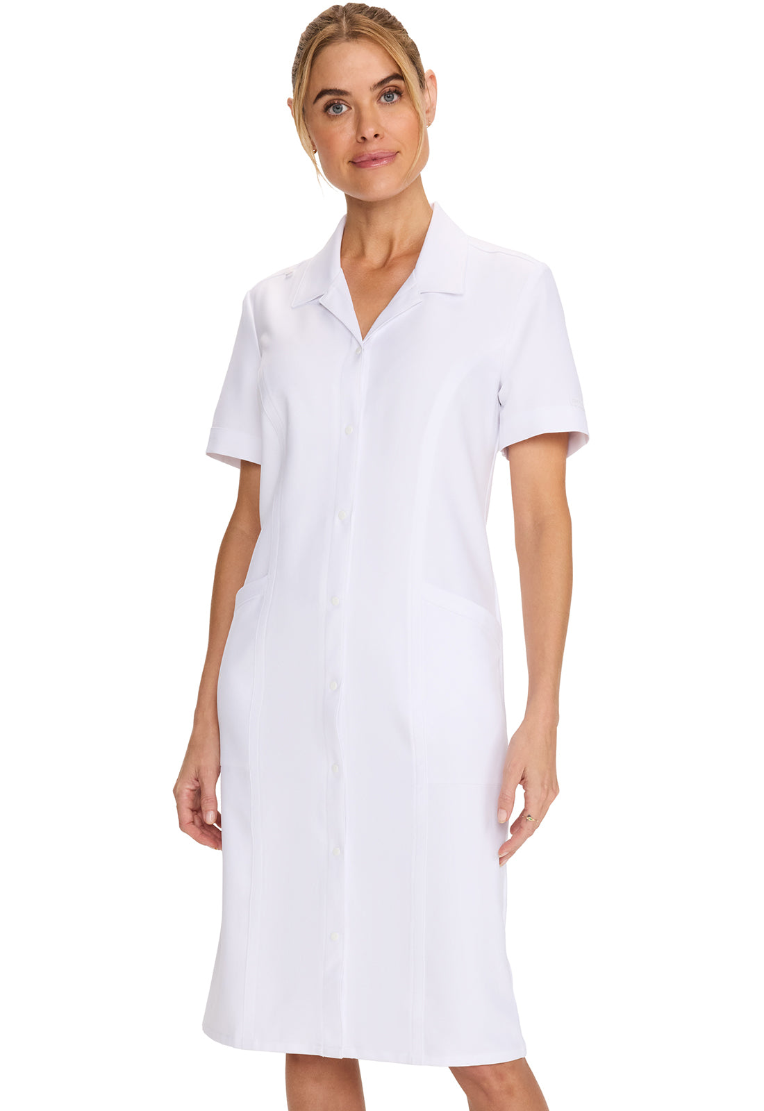 Women's White Button Front Dress