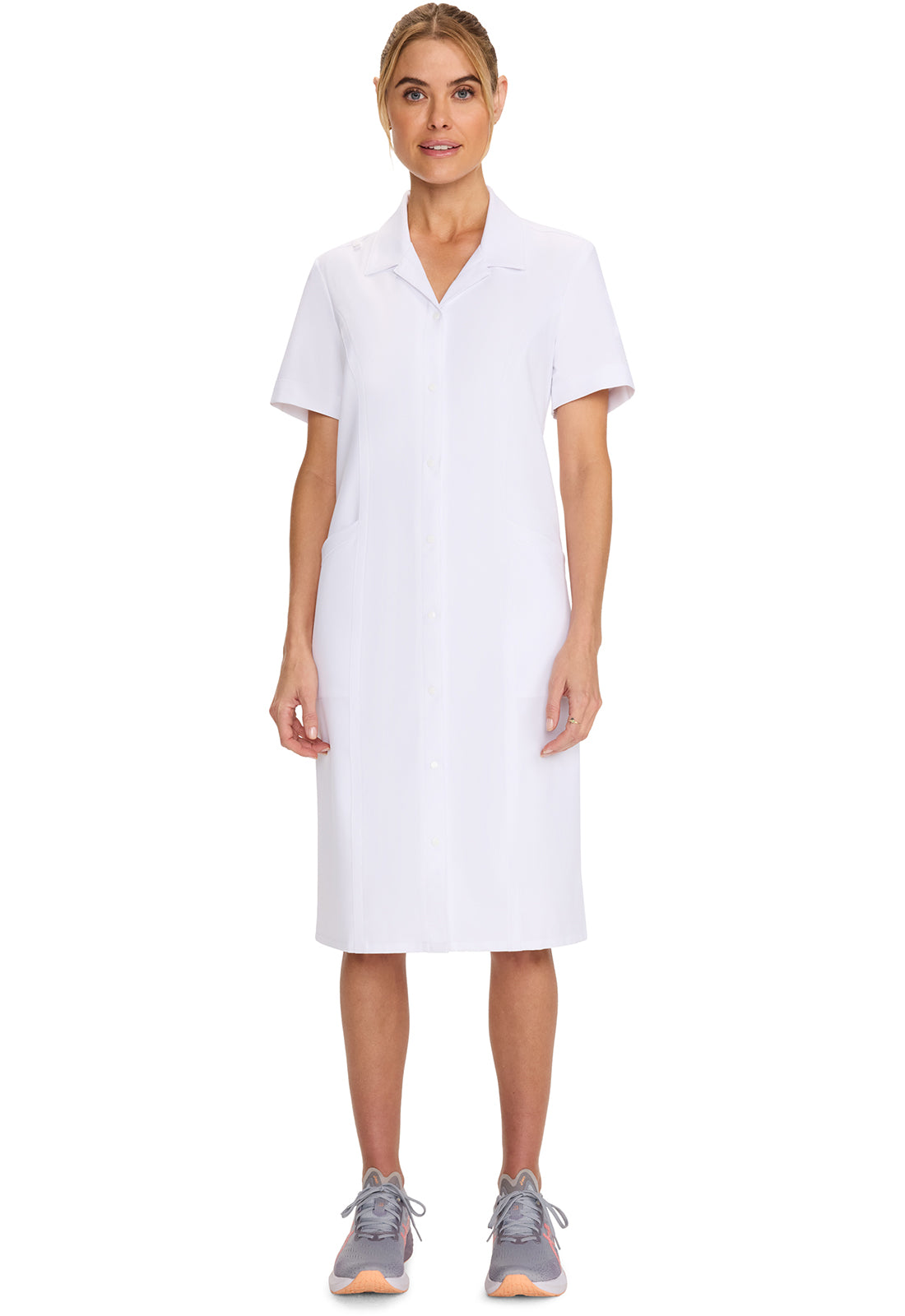 Women's White Button Front Dress