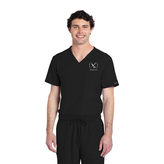 Unisex V-Neck Tuck-In Top with logo
