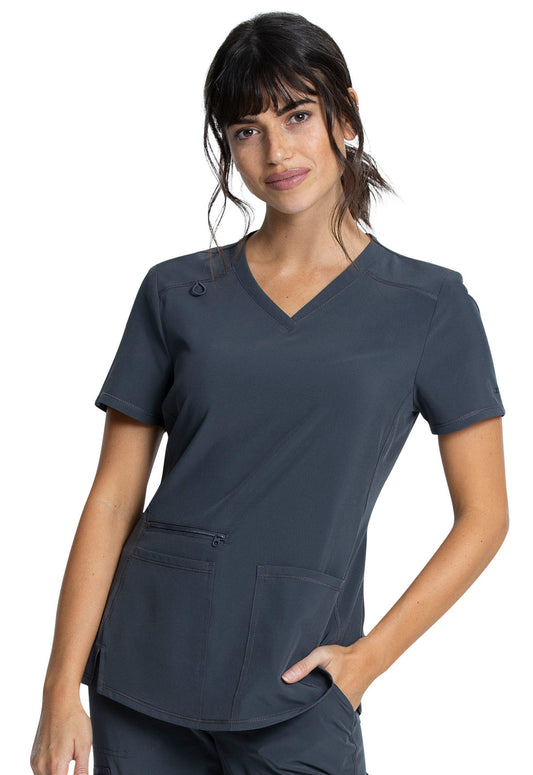 Women's 3-Pocket V-Neck Scrub Top (CKA685)