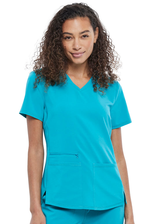 Women's 3-Pocket V-Neck Scrub Top (CKA685)