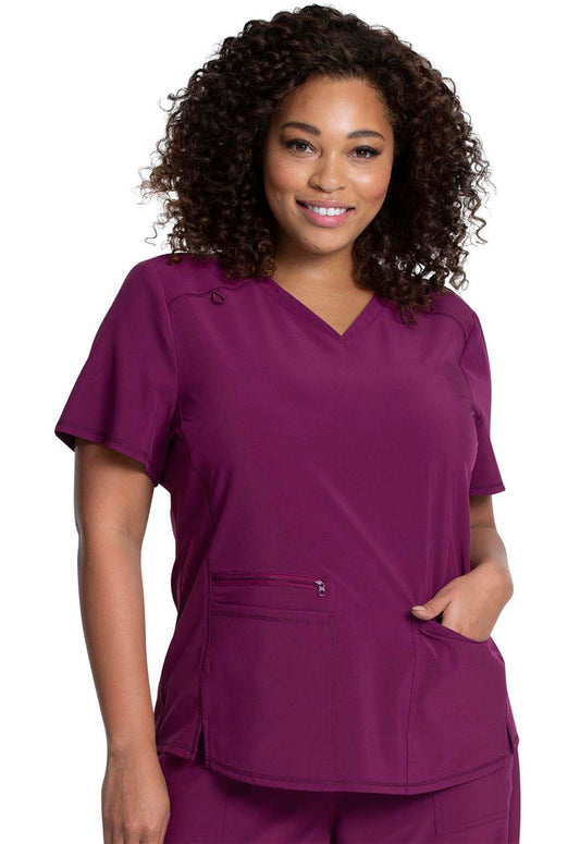 Women's 3-Pocket V-Neck Scrub Top (CKA685)
