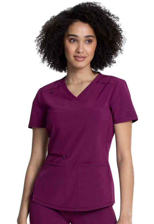 Women's 3-Pocket V-Neck Scrub Top (CKA685)