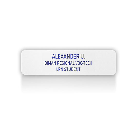 Diman LPN Student Pin-Back Name Badge