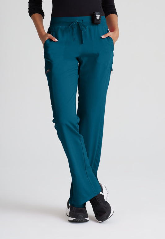 Women's Kim 3-Pocket Mid-Rise Straight Leg Scrub Pant (GRSP500)