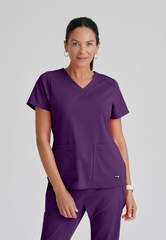 Women's Emma 4-Pocket V-Neck Pocket Scrub Top (GRST011)