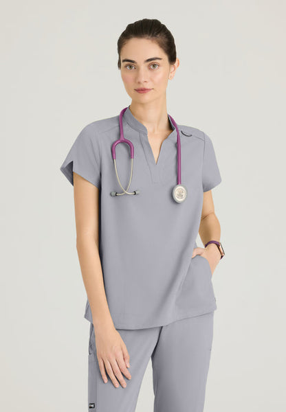 Women's Avery 2-Pocket Banded Collar Top