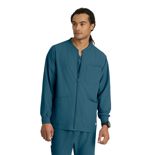 Men's Structure 3-Pocket Crewneck Warmup Scrub Jacket SK0408 Norwich Health Tech