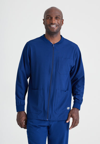 Skechers™ By Barco SK0408 Men's Structure 3-Pocket Crewneck Warmup Scrub Jacket