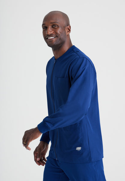 Skechers™ By Barco SK0408 Men's Structure 3-Pocket Crewneck Warmup Scrub Jacket