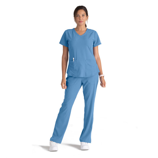 Women's Breeze 3-Pocket Curved V-Neck Top SK101
