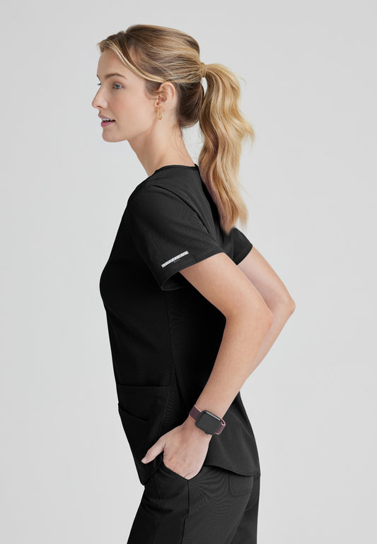 Women's Breeze 3-Pocket Curved V-Neck Top (SK101)