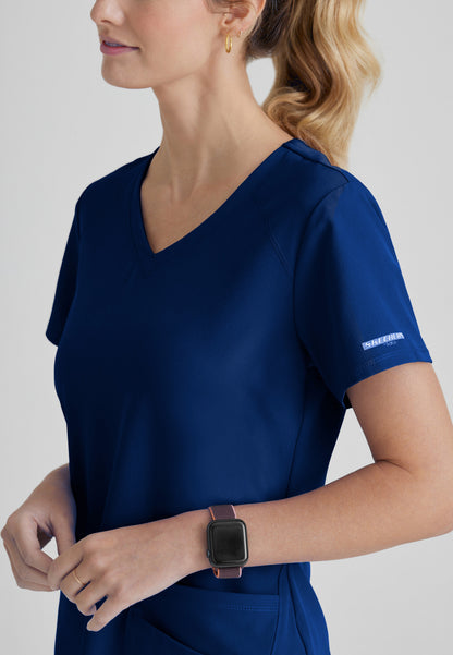 Skechers™ by Barco SK101 Women's Breeze 3-Pocket Curved V-Neck Top