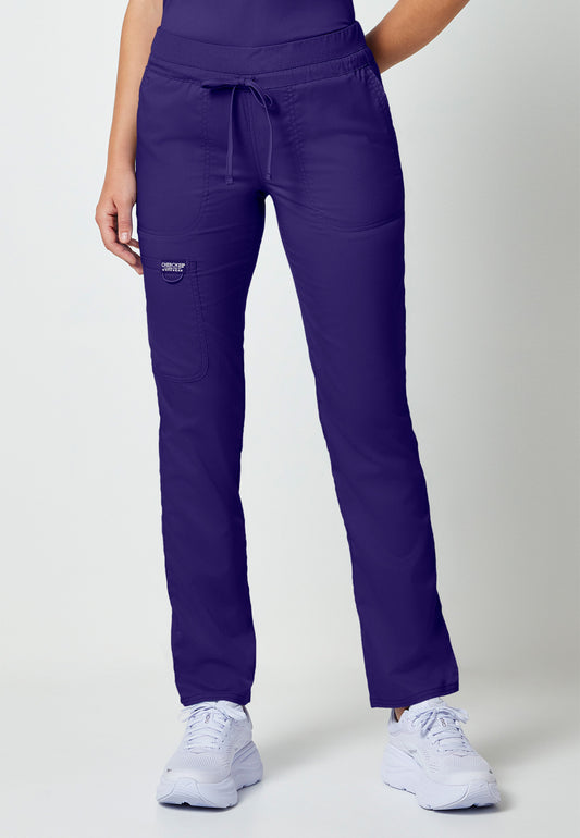 Women's Mid Rise Tapered Leg Drawstring Pant Regular (WW105)