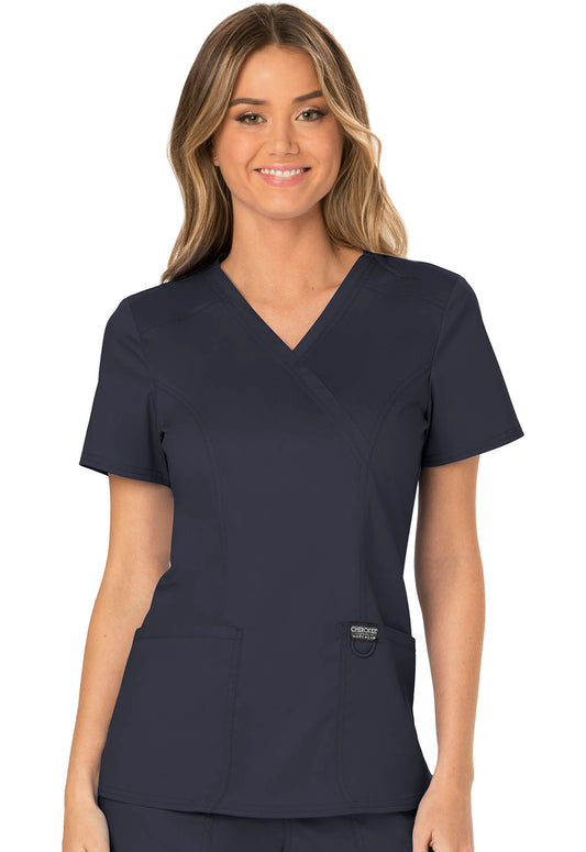 Women's 3 Pocket Mock Wrap Top (WW610)