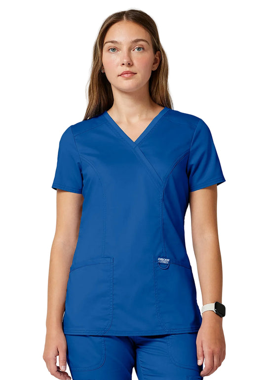 Women's 3 Pocket Mock Wrap Top (WW610)