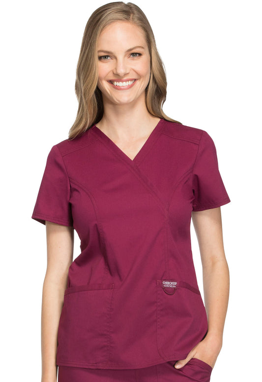 Women's 3 Pocket Mock Wrap Top (WW610)